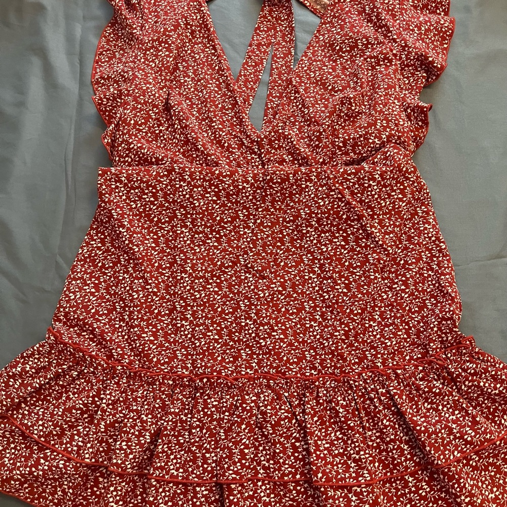 Ruffle Trim Floral Dress - Picture 3 of 4